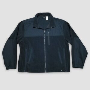 Blauer Fleece Jacket Tatical Black Full Zip Pockets Mens Size Large